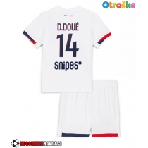 Otroške Nogometnih dresov Paris Saint-Germain Desire Doue #14 Gostujoči 2025-26 Kratki rokavi (+ hlače)